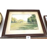 Vintage Framed Kengsington George water colour by NB Seven 1908