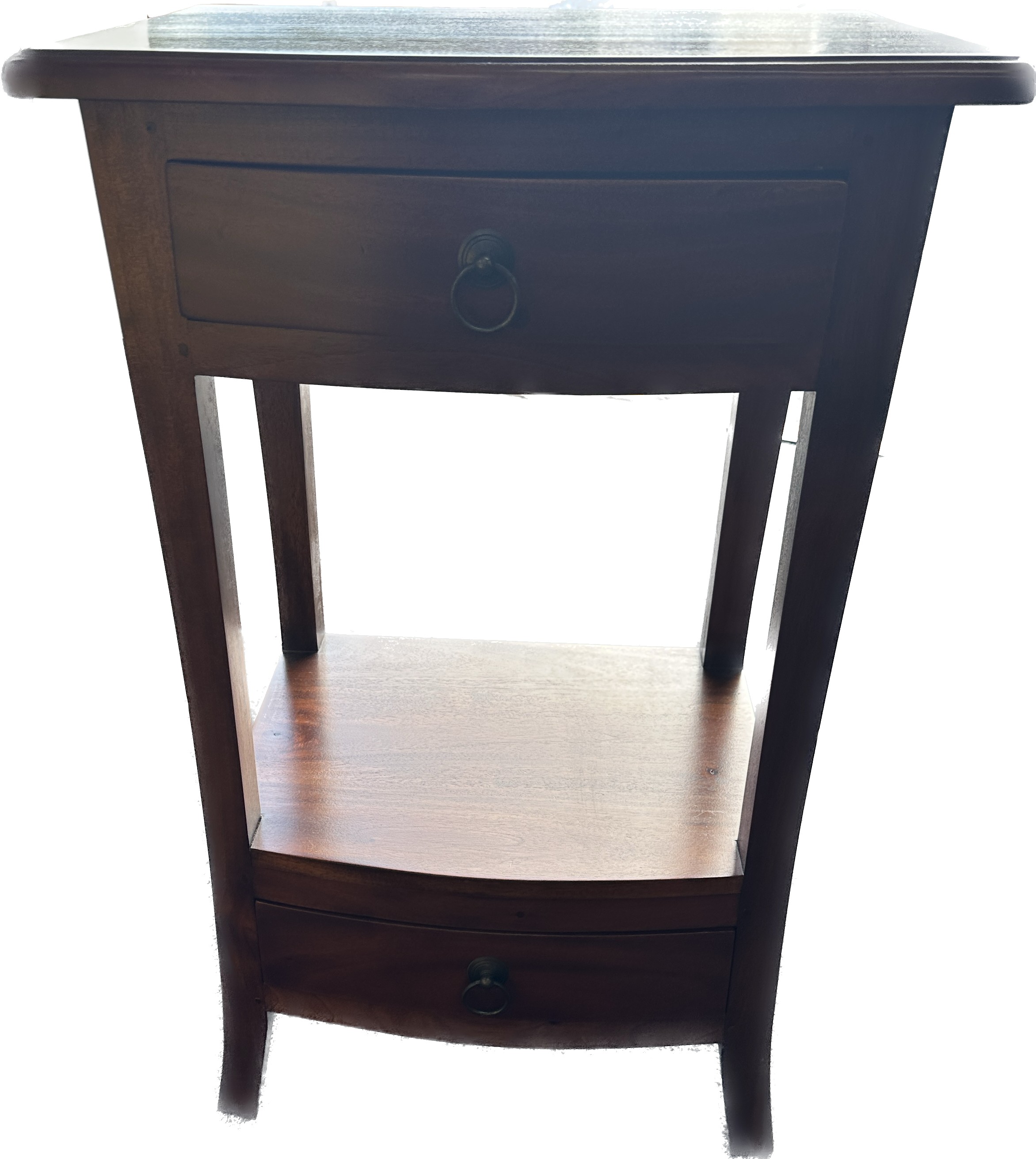 2 Drawer hall table Ancient marroner 32 inches tall 19.5 inches wide 15.5 inches depth - Image 2 of 3