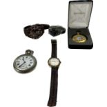 Selection of assorted pocket and wrist watches, untested