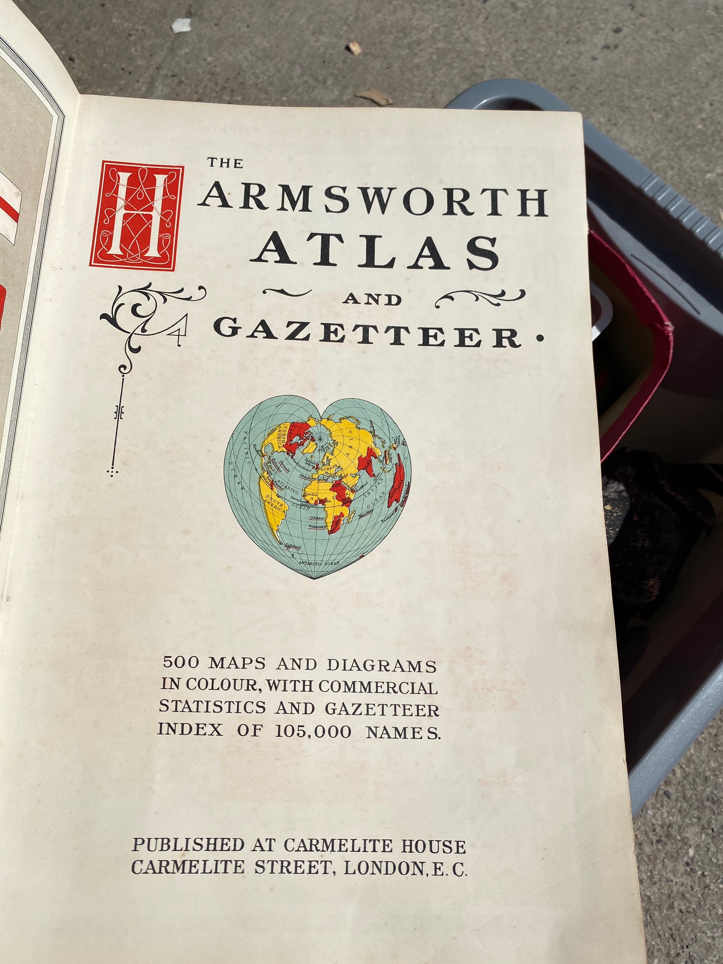 Vintage hardback Harmsworth atlas