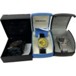 6 cased mens wristwatches to include Christin Lars, Motion wristwatch, Extreme, Bill Hall, Gianni