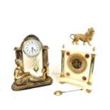 2 decorative mantle clocks, battery operated