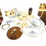 Selection of miscellaneous pottery includes masons, tureens, staffordshire etc