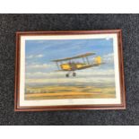 Framed limited edition Aircraft print Early Days by E.A.Mills signed, frame measures 60cm tall