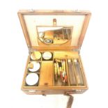 Vintage 1940s artist/ theatre makeup vanity box and contents