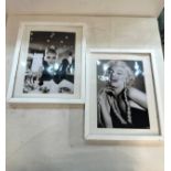 2 Framed jewelled prints, frame measures approximately 15 inches by 12 inches