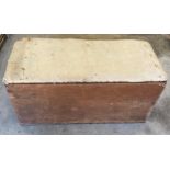 Antique oak dove tailed blanket box measures approximately 18.5 inches tall 38 inches wide 17 inches