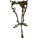 Ornate brass plant stand 22 inches tall 12 inches wide
