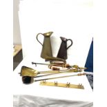 Selection of brass and copper ware