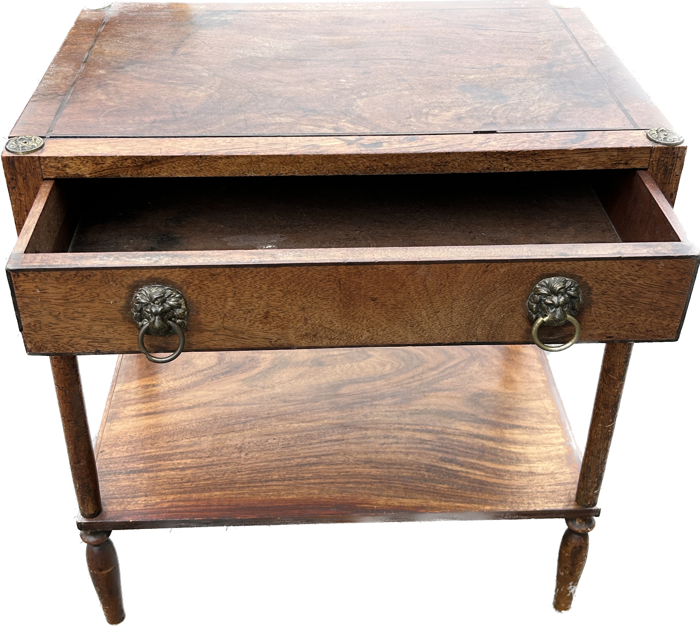 Antique mahogany side table, Height 23 inches, Width 21 inches, Depth 14 inches - Image 4 of 4