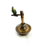 Vintage trench art ash tray with a parrot overall approx height 5 inches