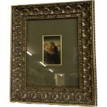 Antique framed oil painting of madonna and child, frames measures approximately 21 inches by 18