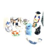 Selection of miscellaneous items includes milk creamers, Portmeirion, toby jugs etc