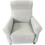 Grey reclining chair lounge chair, overall good condition