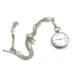 Sterling silver pocket watch and Albertina