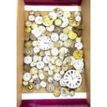 Quantity of wrist watch, pocket watch movements as found