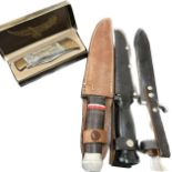 Selection of reproduction daggers include made in Germany, china and a Japanese pocket knife