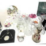 Selection of miscellaneous includes glassware, pressure gauge, pottery etc