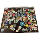 Large selection of vintage and later badges includes Walt Disney, Rock and Roll, Ford escort etc