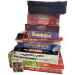 Large selection of board games to include Bargin hunt, pinch and pass, word power, monopoly etc