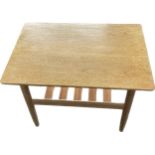 G Plan coffee table with magazine shelf, approximate measurements Width 19.5 Length 27.5, Height