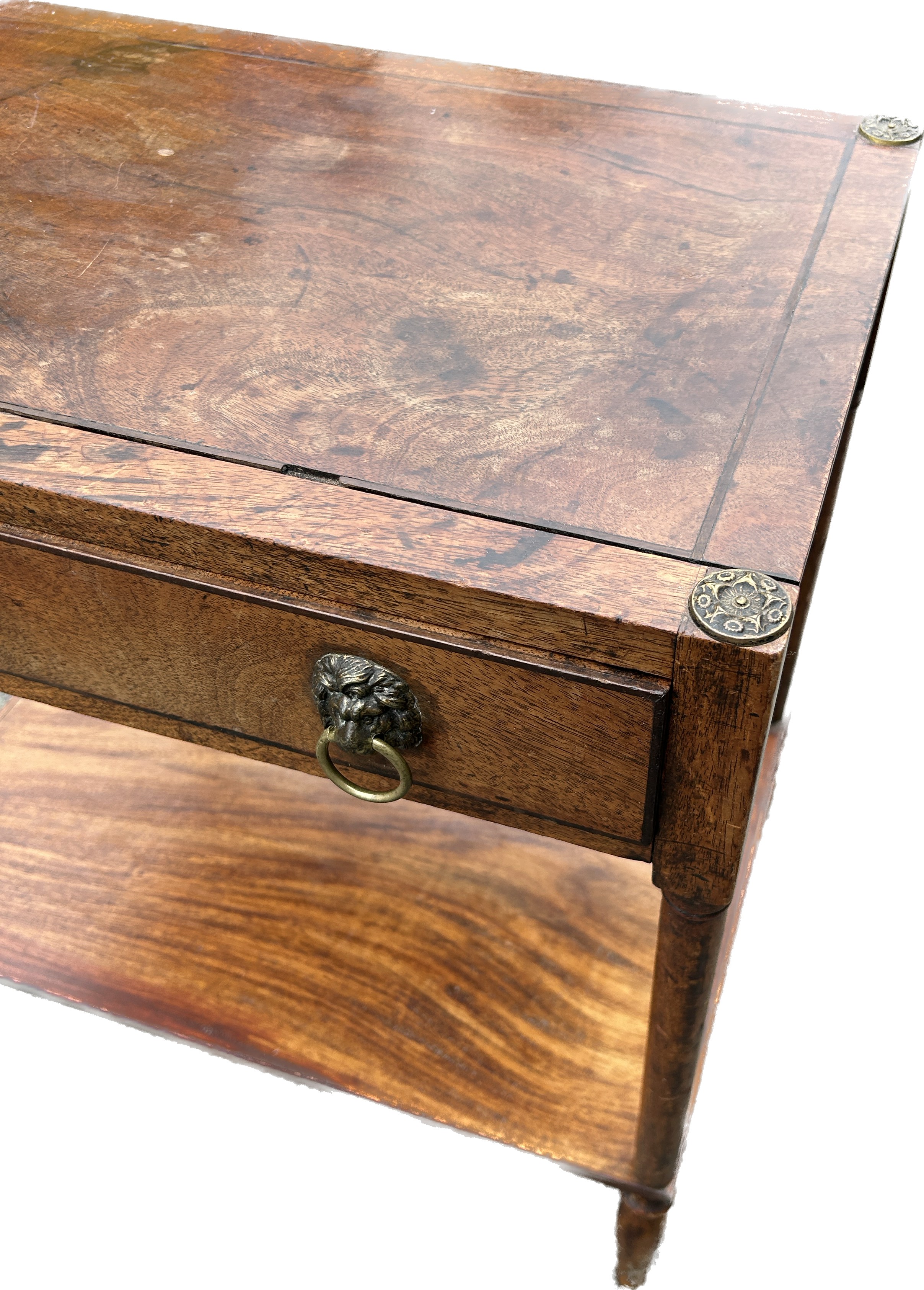 Antique mahogany side table, Height 23 inches, Width 21 inches, Depth 14 inches - Image 3 of 4