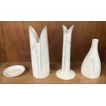 4 Pieces of royal doulton impressions pottery includes Vases etc