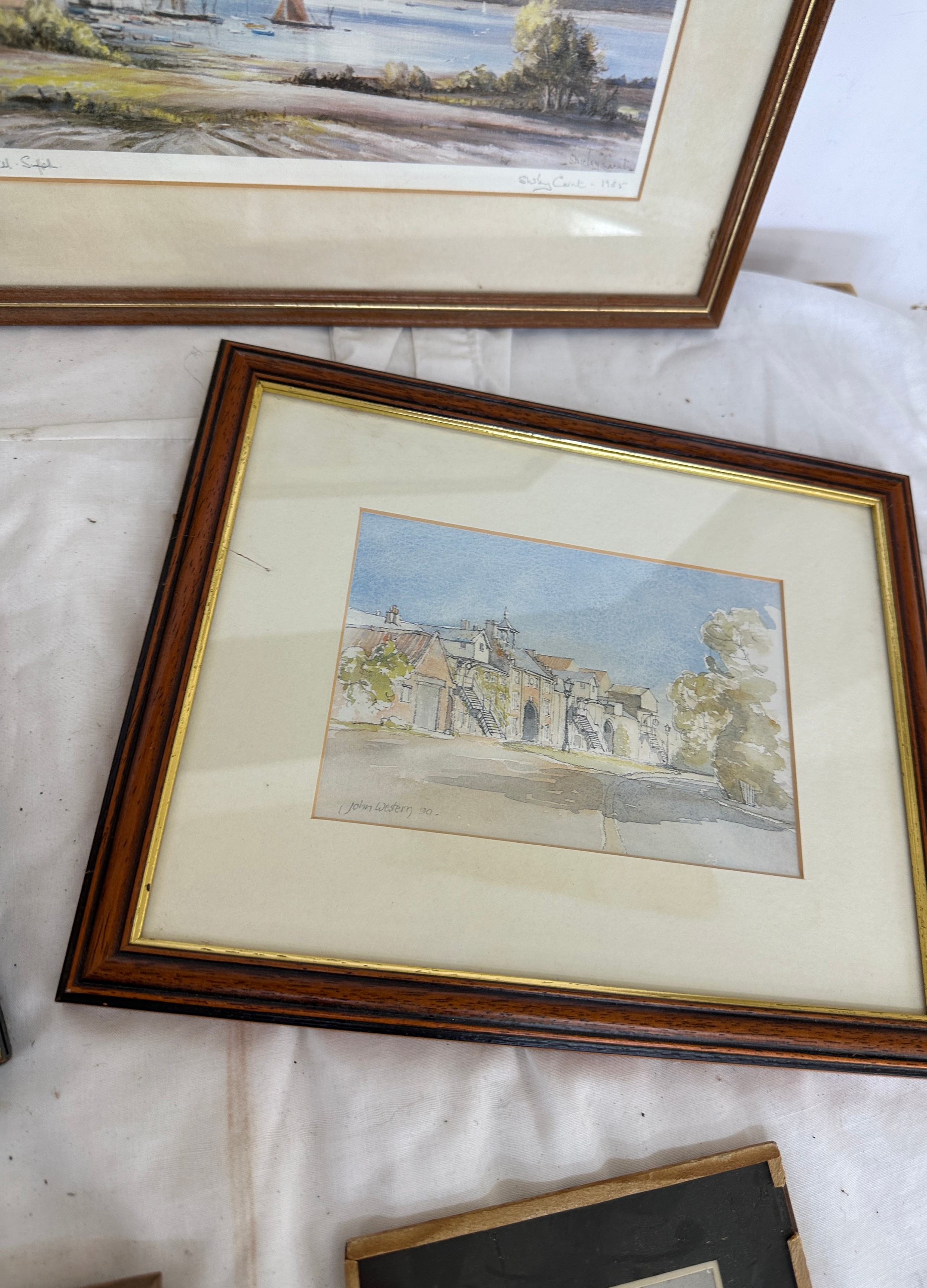 Framed prints by Shirley Carnt, Signed watercolour by Melvyn R J Brinkley, Watercolour by John - Image 6 of 8