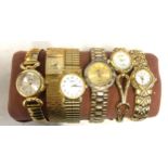 Selection of 6 ladies wrist watches, all untested