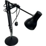 Black anglepoise desk lamp, untested