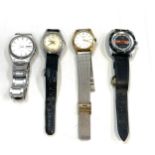 Four vintage watches Seiko 5, Oris, Time x drivers watch and Everite 7, untested