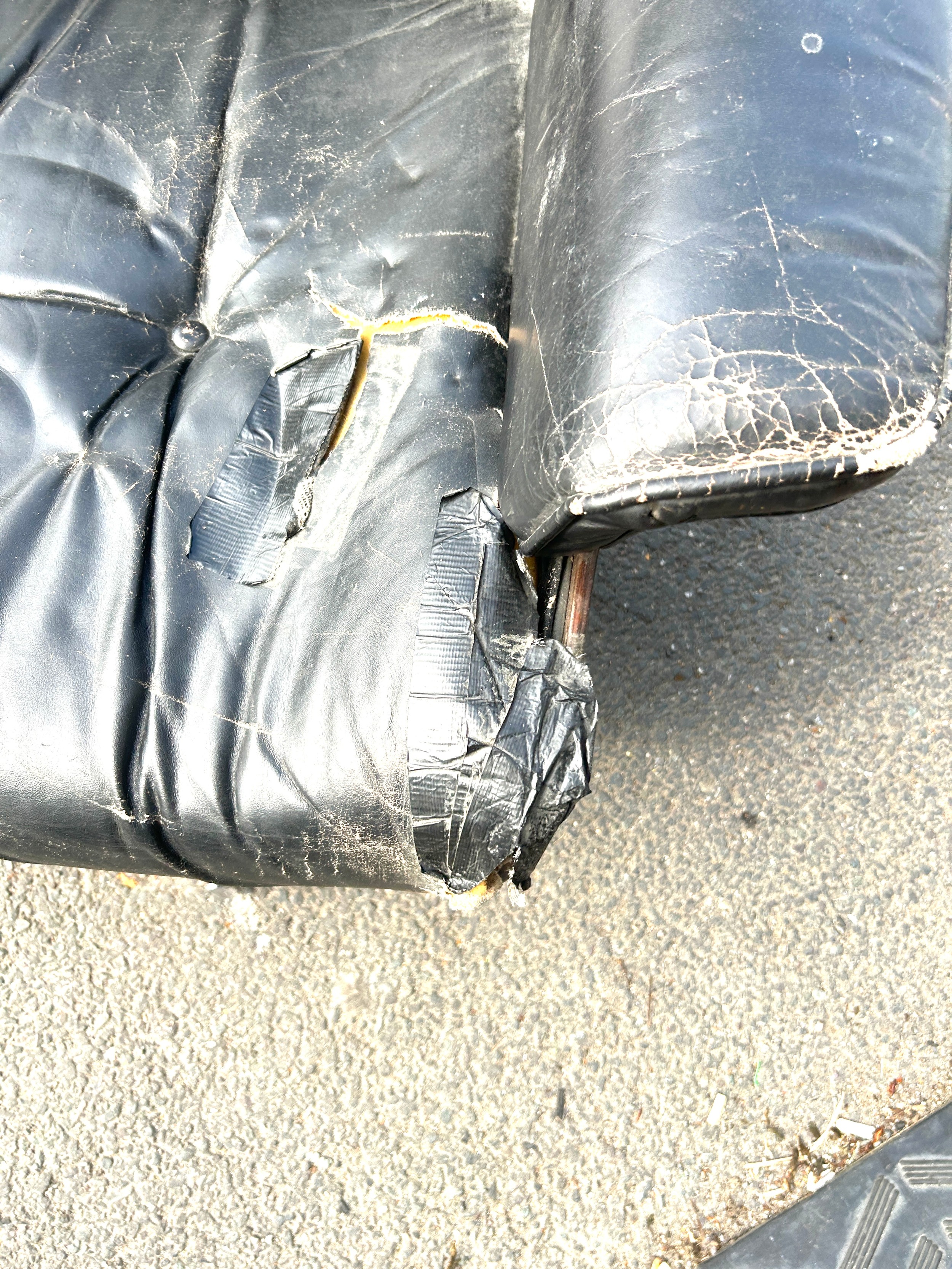 1970s Eames style lounge chair in leather, - Image 2 of 4