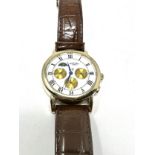 Rotary gs03086/01 gents mechanical gold tone 24hr calendar moonphase wrist watch automatic the watch