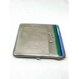 Silver & enamel cigarette case