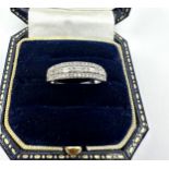 9ct white gold diamond ring 2.3g 0.33ct diamonds