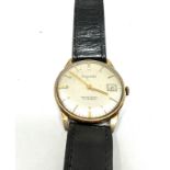 9ct gold accurist gents wristwatch the watch is ticking