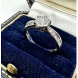 9ct white gold diamond ring 2.5g 0.25ct diamonds