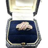 9ct gold pink sapphire ring 3.1g