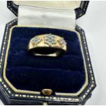 9ct gold topaz ring 4.1g