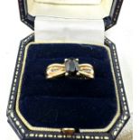 9ct gold sapphire & diamond ring 3.6g