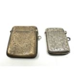 2 antique silver vesta cases