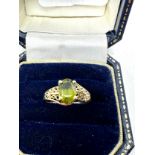 9ct gold peridot statement ring 2g