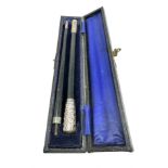 Boxed presentation silver mounted conductors baton