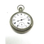 Antique railway style Elgin pocket watch the watch is ticking screw off nickel case