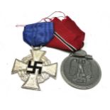 2 ww2 german medals inc 25 year service & eastern front