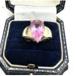 9ct gold Kunzite statement ring 6.2g