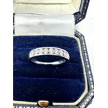 9ct white gold diamond half eternity ring 0.15ct diamonds 3.2g