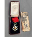 French order medal legion d'honneur commandeur in solid 18ct gold with french hallmarks &