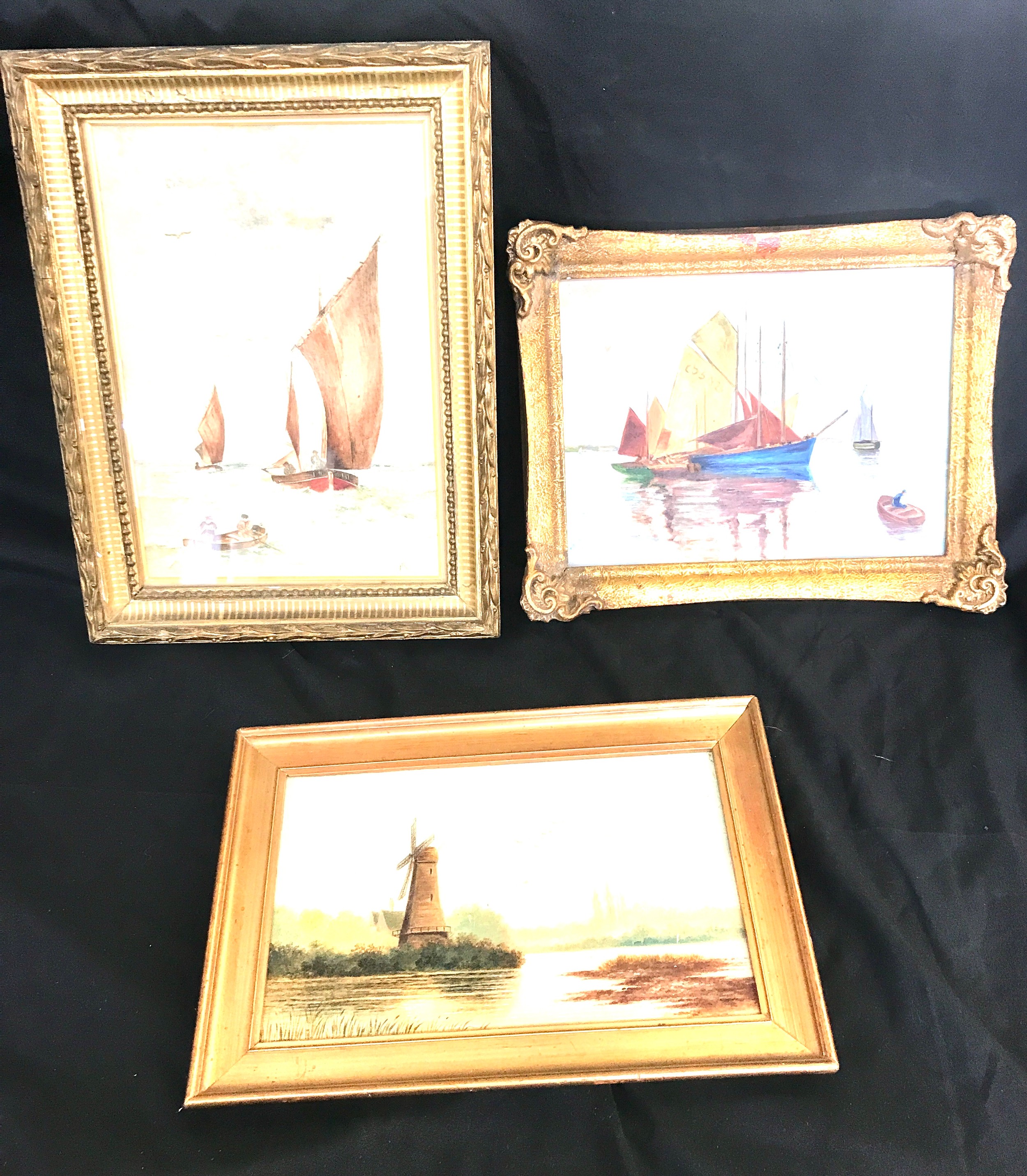 3 Framed pictures/ prints largest measures approximately 12.5 inches by 9.5 inches