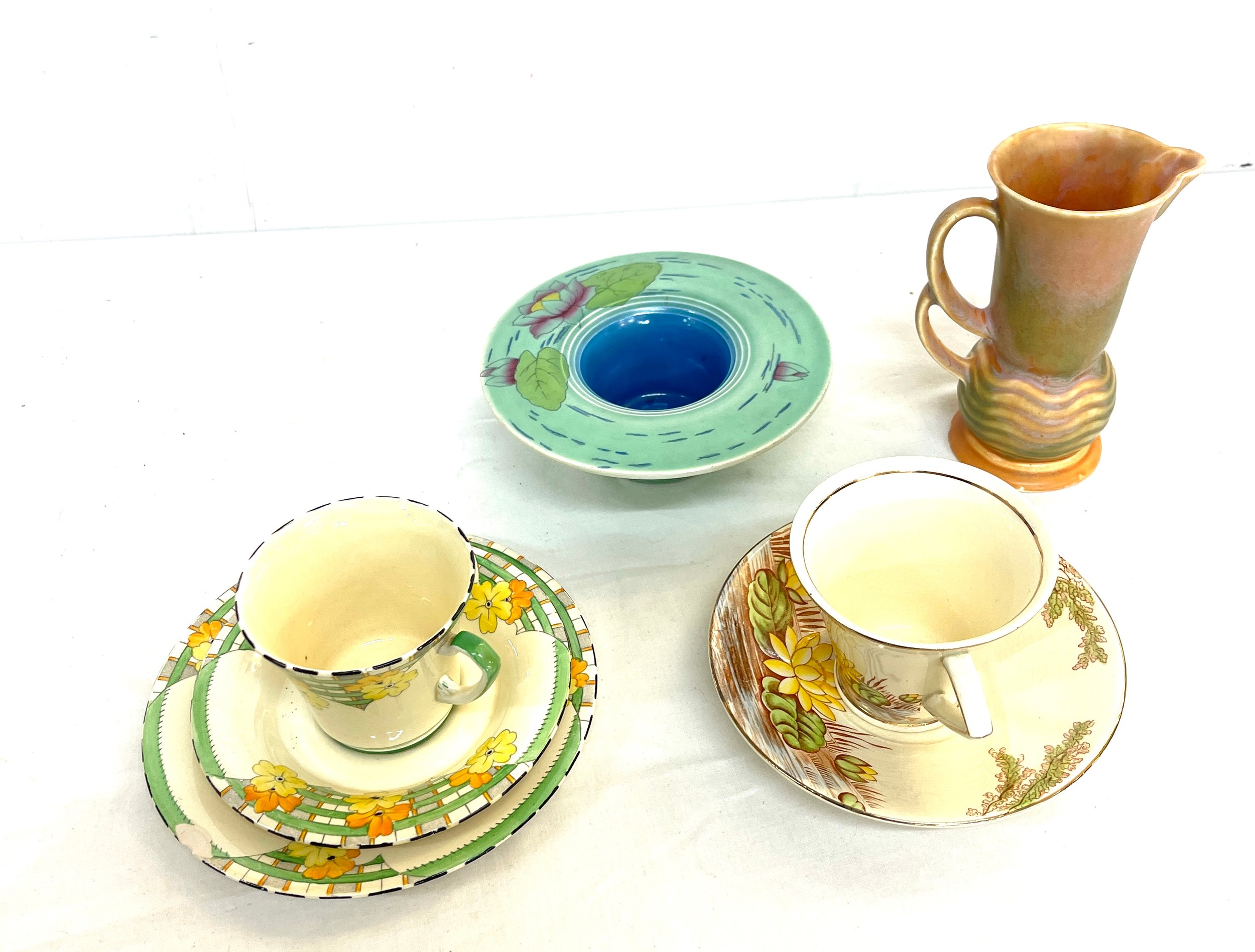 Selection of art deco pottery includes cups and saucers, crown derby etc - Image 5 of 14